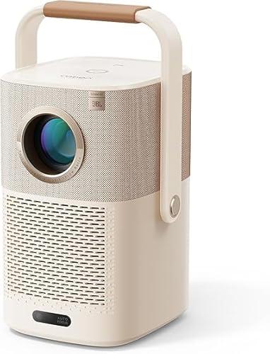 DESCUENTAZO 55% DESCUENTO 【Sound by JBL & 2,5H Batería Incorporada】Yaber Portátil Proyector WiFi Bluetooth,T2 proyector Full HD 1080P Nativo, Auto Focus/Keystone, proyector Cine en Casa/Exterior para Movil/iOS/Android/TV Stick