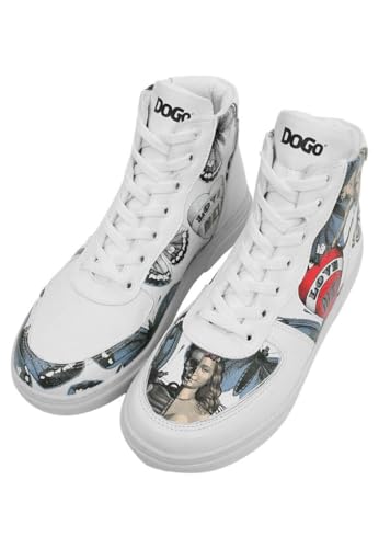 67% DESCUENTO Women Vegan Leather White High Top Sneakers   Love Me Design