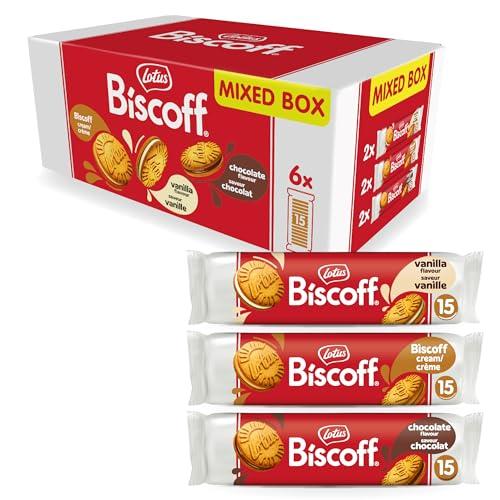 DESCUENTAZO 50% DESCUENTO Lotus Biscoff | Paquete Variado de Galletas Sándwich | 3 Sabores | 2 Paquetes por Sabor | 15 Galletas Sándwich por Paquete | Ingredientes de Origen Natural | Sin Colorantes | 6 x 150g | 900g