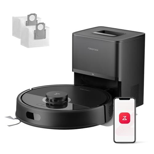 DESCUENTAZO 50% DESCUENTO roborock Q7 L5+ Set Robot Aspirador y Fregador de 8000 Pa, 7 Weeks Autovaciado, Sistema Doble Antienredos, Navegación PreciSense LiDAR, Suelos Duros, Alfombras y Pelo de Mascotas, Negro