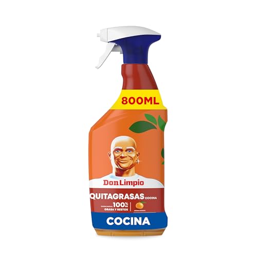 Don Limpio Cocina Cítrico Spray Desengrasante 800 ml Elimina Hasta Un 100% De Grasa Quemada Y Suciedad
