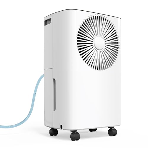 CONOPUPlus 12L/día Deshumidificador, Drenaje Continuo, Deshumidificación Auto, Modo de Sueño, 24HTimer ENC/APAG, Deshumidificadors Bajo Consumo, Brindándote una Experiencia Cómoda y Seca