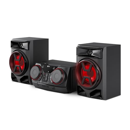 DESCUENTAZO 50% DESCUENTO LG CK43N   Microcadena XBOOM, Sistema de Sonido 300W, Bluetooth, USB, Entrada Aux, Sincronización TV, Control de Fiesta, Ecualizador, Reproductor MP3, Audio Potente para Casa y Fiestas, Negro