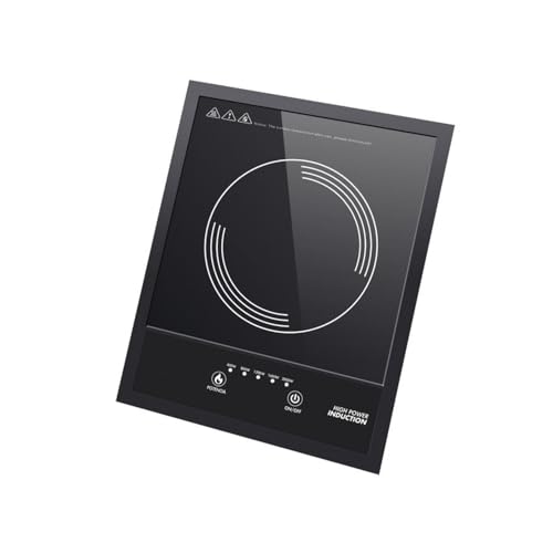 Placa de inducción digital plana 2000W 5 niveles de potencia pantalla táctil temporizador apagado automático base antideslizante 35×28 cm extraplana