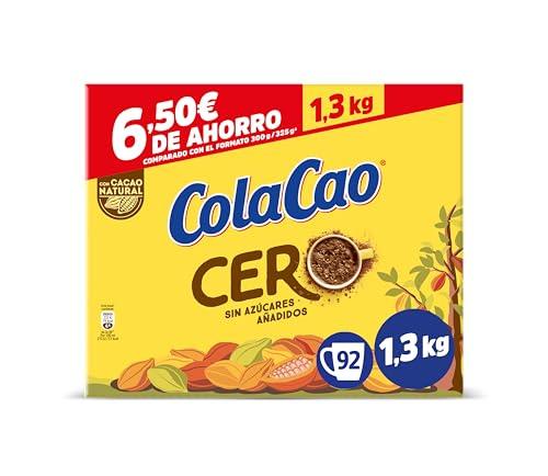 BUENA OFERTA 39% DESCUENTO ColaCao Cero, Cacao Soluble sin Azúcares Añadidos, 1,3 kg, 92 Raciones