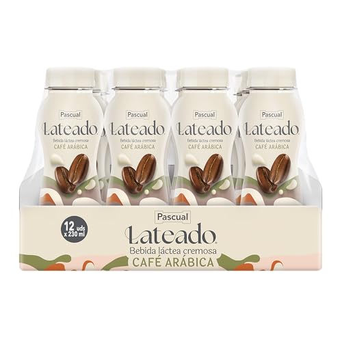 DESCUENTAZO 50% DESCUENTO Pascual Lateado Batido Sabor Café Arábica Bebida Láctea Cremosa Caja de 12 Briks de 230 ml