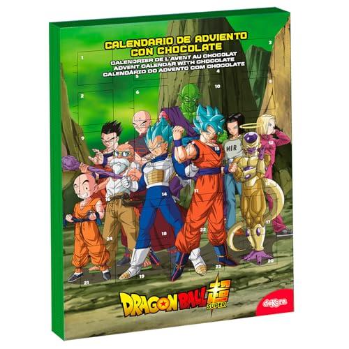 DESCUENTAZO 60% DESCUENTO dekora   Calendario de Adviento Dragon Ball – 24 chocolatinas de chocolate con leche – 50g – Licencia oficial – Navidad para niños