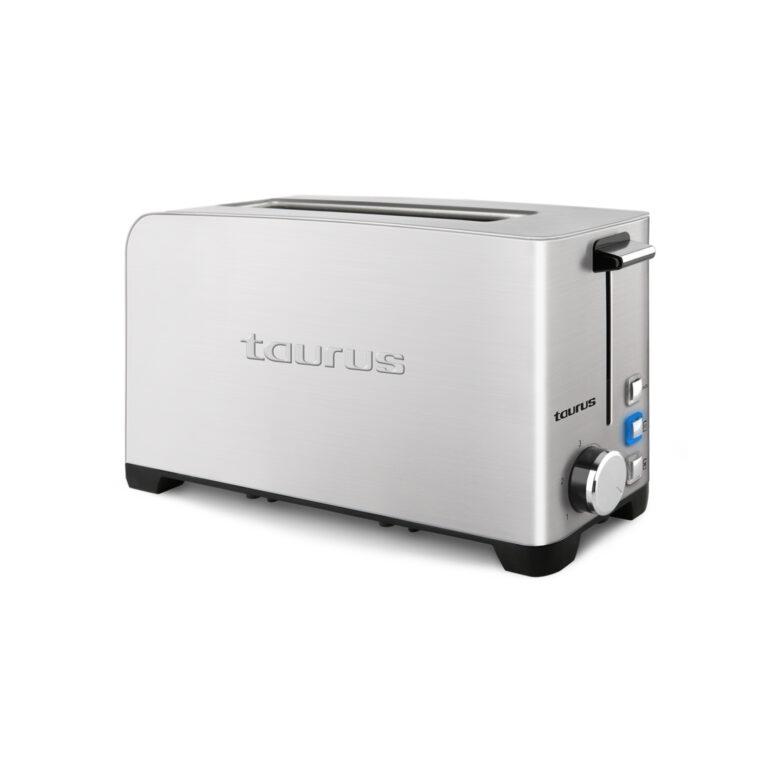 Taurus – Tostador Mytoast Legend | Color Gris | Acero Inoxidable | Potencia 1.050 W | Ranura Extra Larga | Bandeja Recogemigas | Miravia