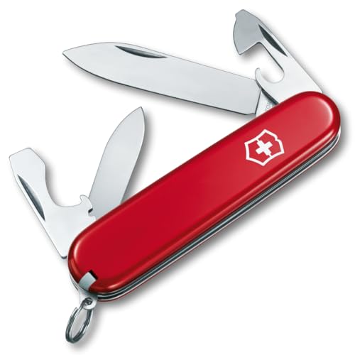 27% DESCUENTO Victorinox Recruit, Navaja Multiuso Suiza, Cuchillo bolsillo, Regalo, 10 Funciones, Hoja grande, Abrelatas