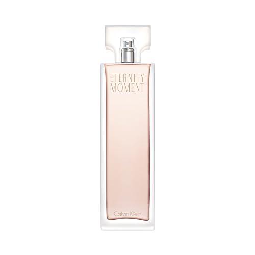 CALVIN KLEIN Eternity Moment   Eau de Parfum para mujer |Fragancia femenina afrutada y floral con notas de guayaba, granada y madera de rosas | 100 ml
