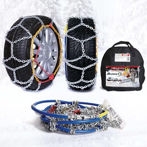 OFERTÓN SUPREMO 81% DESCUENTO Bottari 68003 «Master» Cadenas de nieve 16 mm, Talla 225, Adecuado para 4×4, Jeep, SUVs, microbús, furgonetas, Fáciles y rápidos de instalar, TÜV Süd y GS ÖNORM V5117