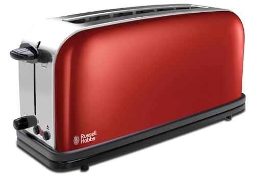54% DESCUENTO Russell Hobbs Tostadora Colours Plus   1 Ranura Larga y Ancha, Tostador para 2 Rebanadas, Bandeja Recogemigas, Calientapanecillos, Función Cancelar y Descongelar, Acero Inoxidable, Rojo   21391 56