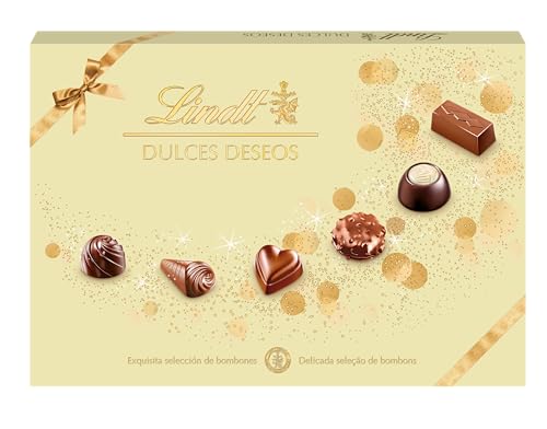 DESCUENTAZO 55% DESCUENTO Lindt Dulces Deseos Caja de Bombones, Surtido de sabores, Bombón de Chocolate, 143 g