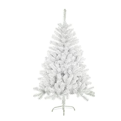 OFERTÓN SUPREMO 94% DESCUENTO SOLAGUA Árbol de Navidad Artificial C/Efecto Brillo, Arboles con Hojas de Espumillón 120cm a 210cm de Primera Calidad, Súper Natural con el Soporte Metálico.(Blanco Brillo, 150cm 293Tips)