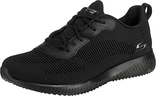 50% DESCUENTO Skechers Bobs Squad Tough Talk, Zapatillas Mujer, Black Engineered Knit Trim, 38 EU