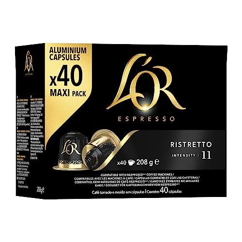 L’Or Espresso Café Cápsulas Ristretto   40 Cápsulas Compatibles Nespresso
