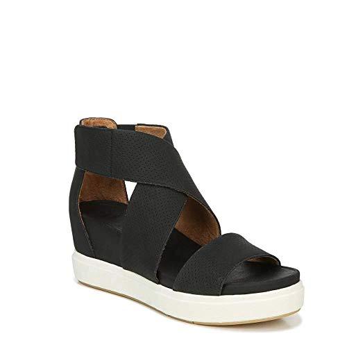77% DESCUENTO Dr. Scholl’s Shoes Sheena Platform Wedge Sandal, Sandalias con cuña Mujer, Negro Liso, 36 EU