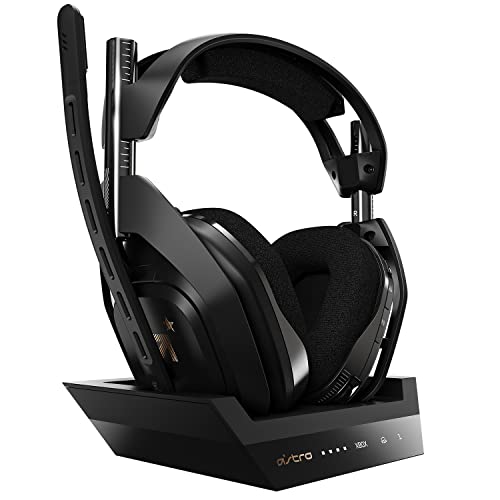 OFERTÓN SUPREMO 80% DESCUENTO ASTRO Gaming A50 Auriculares inalámbricos para gaming y estación base de carga, 4a gen, control de balance de juego, voz, 2.4 GHz, 15m alcance, Xbox Series X y S, Xbox One, PC   Negro/Oro