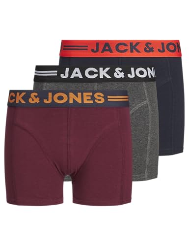 52% DESCUENTO Jack & Jones Trunks 3 Pack Trunks For Boys Dark Grey Melange 164 Dark Grey Melange