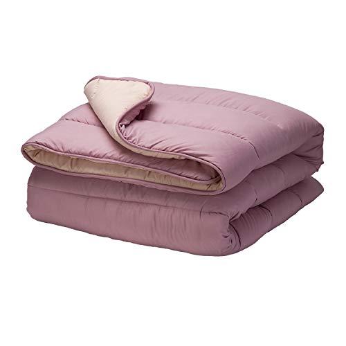 Pikolin Home   Relleno Nórdico Reversible Fibra 300 gr   Edredón Cama 90   Tacto Pluma, Cálido, Transpirable, Color Malva, 150 x 220 cm