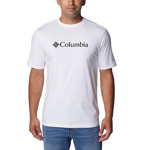 50% DESCUENTO Columbia CSC Basic Logo Short Sleeve, Camiseta De Manga Corta para Hombre, White, Talla L