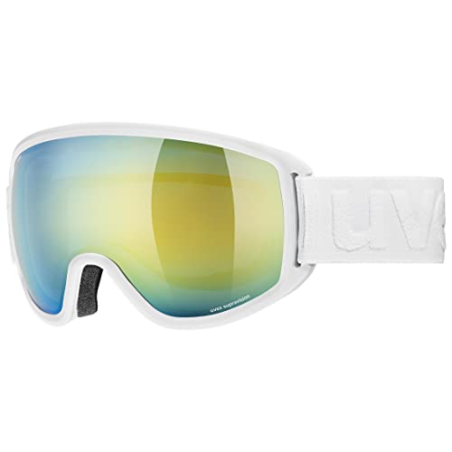 77% DESCUENTO uvex topic FM sphere, gafas de esquí unisex, antivaho, antidistorsión y antivaho, white matt/orange blue, one size