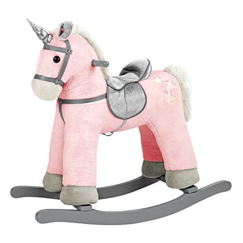 OFERTÓN SUPREMO 71% DESCUENTO Bino world of toys Unicornio balancín con función Sonora, Juguete para niños a Partir de 3 años (Unicornio con Silla de Montar, estribos y Asas, Entrena el Equilibrio, relincha al Pulsar un botón)