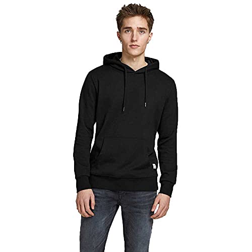 61% DESCUENTO Jack & Jones Jjebasic Noos Sweat Hood Sudadera con Capucha, Hombre, Negro, L