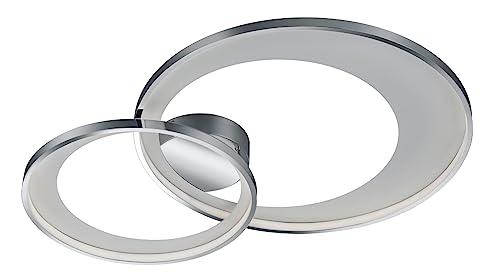 OFERTÓN SUPREMO 80% DESCUENTO Trio, Plafón, Granada incl. 1 x LED,SMD,36,0 Watt,3000K,3250 Lm. Cuerpo: Metal, Cromo A:85,0cm, L:60,0cm, A:8,5cm Regulable mediante interruptor,IP20