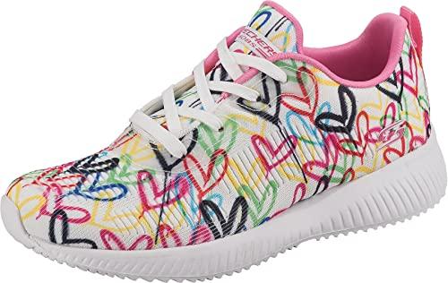 45% DESCUENTO Skechers Bobs Squad Starry Love  Tenis para Mujer, Tejido Blanco y multidiseño, 39 EU