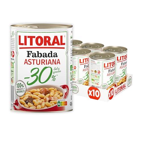 Litoral Fabada Asturiana  30% Sal y Grasa   Plato Preparado Sin Gluten   Pack de 10x420g   Total: 4.20kg