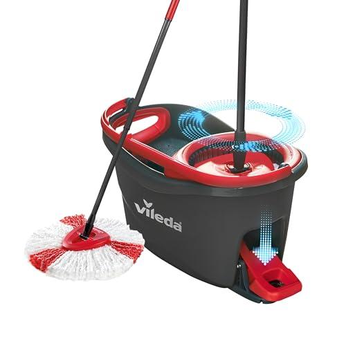23% DESCUENTO Vileda Turbo Juego de Cubo de fregona para Suelos giratoria con Pedal   Mango telescópico 85 123 cm   Cabezal de Microfibra 2 en 1   Love it Clean   Embalaje sostenible
