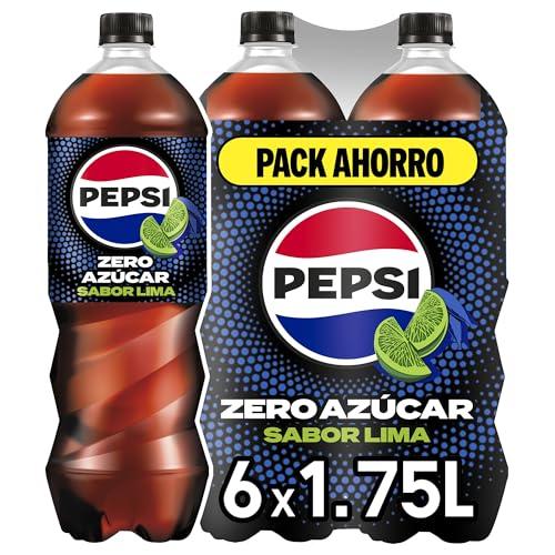 DESCUENTAZO 41% DESCUENTO Pepsi zero Lima Refresco de cola con cero azúcar y cero calorías, packs de 6 botellas de 1.75 litros, 10.5 litros en total