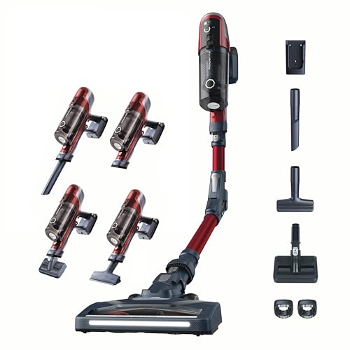 50% DESCUENTO Rowenta XPert 6.60 Flex RH6471   Aspiradora escoba sin cable, con 3 funciones en 1, autonomía de 45 minutos, batería de litio, tubo flexible, fácil acceso diferentes superficies, Color Negro/Rojo
