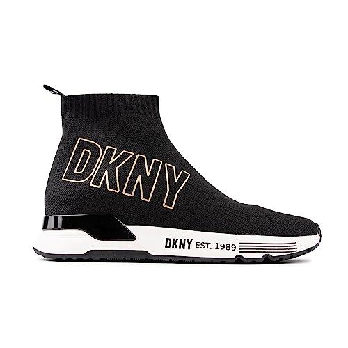 63% DESCUENTO DKNY Essential Classic Jogger   Tenis Ligeros sin Cordones para Mujer, Oro Negro, 35.5 EU