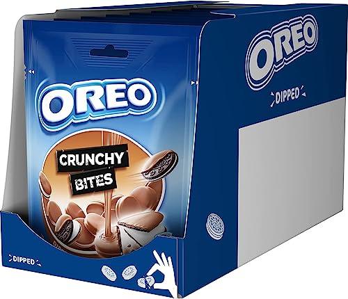 DESCUENTAZO 50% DESCUENTO Oreo Crunchy Bites Mini Galletas de Cacao Rellenas de Crema Sabor Vainilla y Cubiertas de Chocolate con Leche 110g   Pack de 8