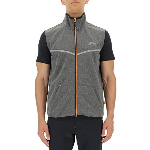 JEEP O102621 G419 XP MAN TECH SWEAT VEST W/Kangaroo Pocket JX22A Hombre Dark Grey Mel/Black XXL