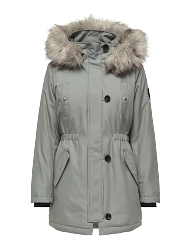 ONLY Parka larga para mujer, shadow, M