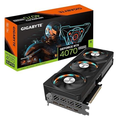 Gigabyte GeForce RTX 4070 Super Gaming OC   (núcleo de 2565 MHz, 12 GB GDDR6X 21000 MHz 192 bits, PCI E 4.0, 3 DP 1.4, 1 HDMI 2.1a, NVIDIA DLSS 3.5, GV N407SGAMING OC 12GD
