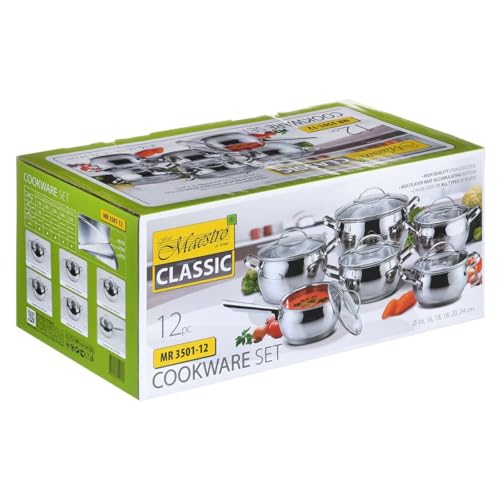 Feel Maestro Cacerolas MR 3501 12 Plateado Acero