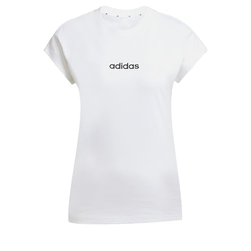 40% DESCUENTO Adidas Donna Essentials Linear Cotton T Shirt, White/Black, M