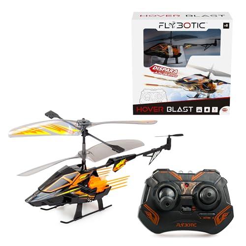Bizak FLYBOTIC Hover Blast, Helicoptero teledirigido con Mando Radio Control y 16 Cohetes de Disparo para acertar un Objetivo, para niños y Adultos, (62004567)