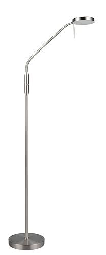 OFERTÓN SUPREMO 77% DESCUENTO Reality Leuchten LED Lámpara de pie MORENO R44561107, Níquel mate metal, LED de 3 vatios, Batería con estación de carga, Sensor de atenuación, Color de luz ajustable