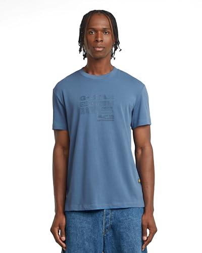 50% DESCUENTO G STAR Originals R T Camiseta, Azul (Dutch Blue D26044 c336 g989), S Hombres