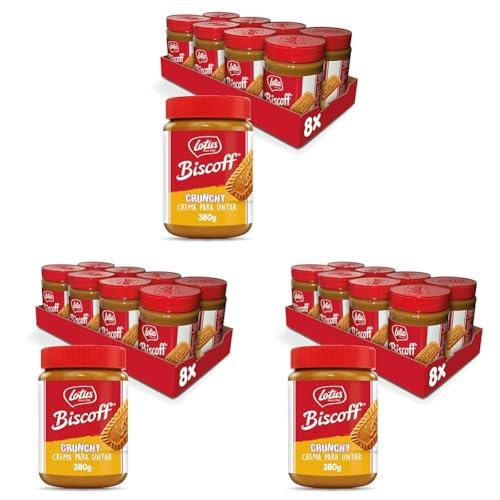 DESCUENTAZO 49% DESCUENTO Lotus Biscoff | Crema para Untar | Crujiente | Sabor Original Caramelizado | Vegano | Sin Aromas ni Colorantes Artificiales | 8 x 380g | 3,04kg (Paquete de 3)