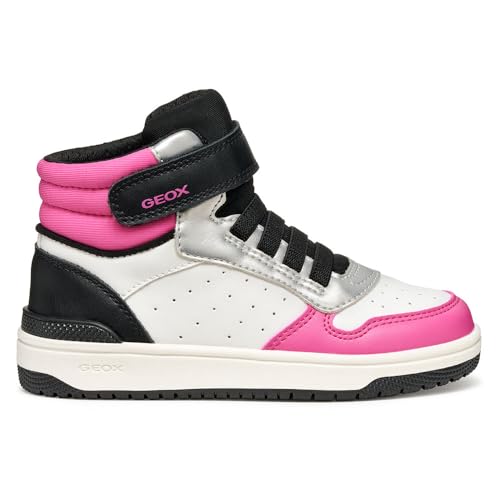 50% DESCUENTO Geox J Washiba Girl, Zapatillas, Color Blanco Fucsia, 39 EU