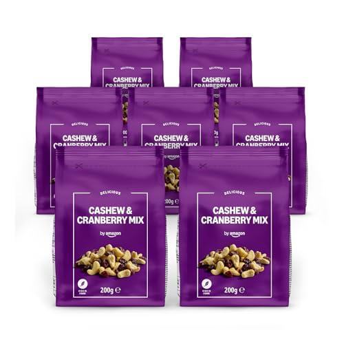 BUENA OFERTA 38% DESCUENTO by Amazon Mezcla de Anacardos y Arándanos Rojos   200g, Paquete de 7