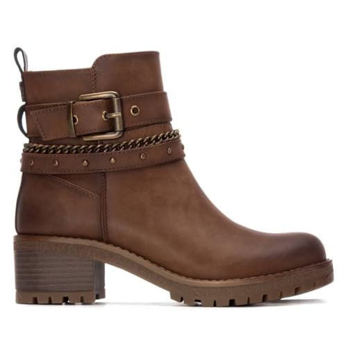 REFRESH   Botín Mujer Camel   Calzado Cómodo y Versátil   Moda casual   Modelo 17291801 (Talla 40)