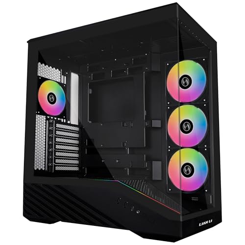 BUENA OFERTA 32% DESCUENTO Lian Li V100 Mid Tower Case   Negro, Soporte ATX, Panel Frontal de Malla, Vidrio Templado, USB C, Panel Lateral sin Herramientas