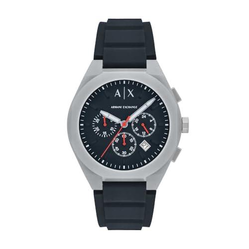 31% DESCUENTO Armani Exchange Reloj Hombre, Movimiento Cuarzo cronógrafo y Caja 44mm con Correa Silicona